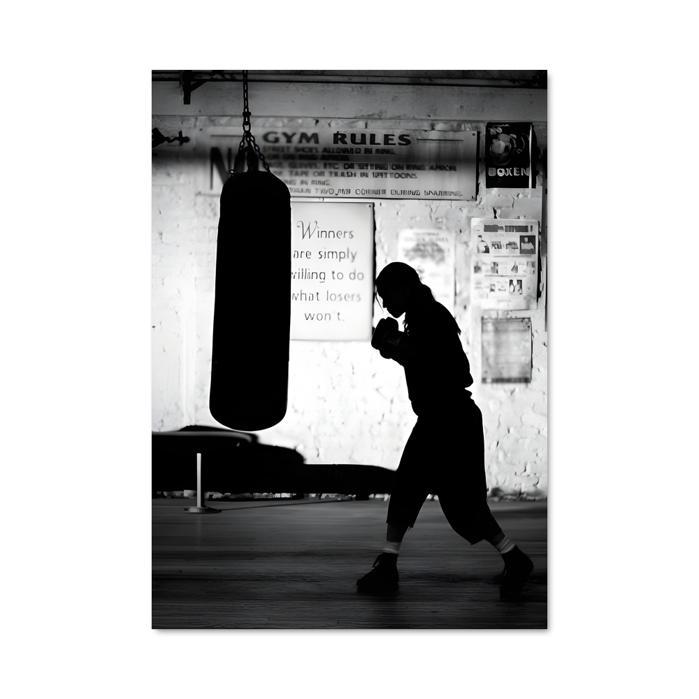 Poster Knockout Beauty – affiche Kick-boxing