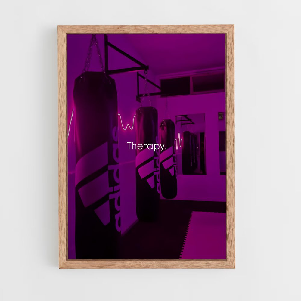 Poster Boxe en Rose – affiche Kick-boxing (vue 4)
