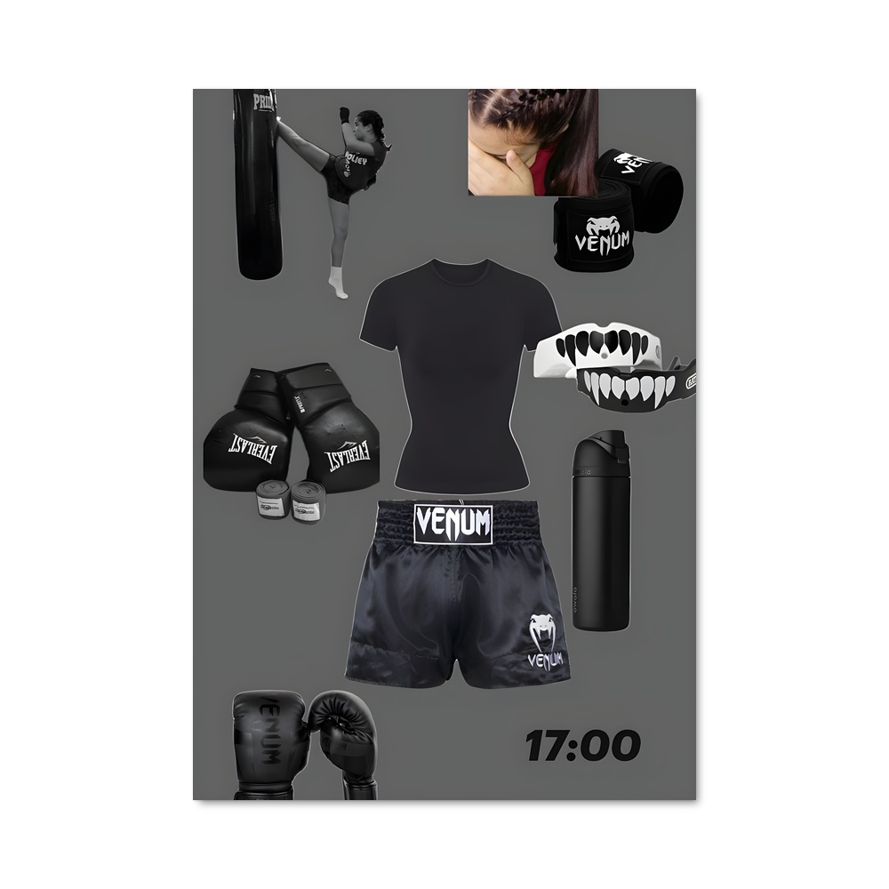 Poster Kickboxing de fort – affiche Kick-boxing