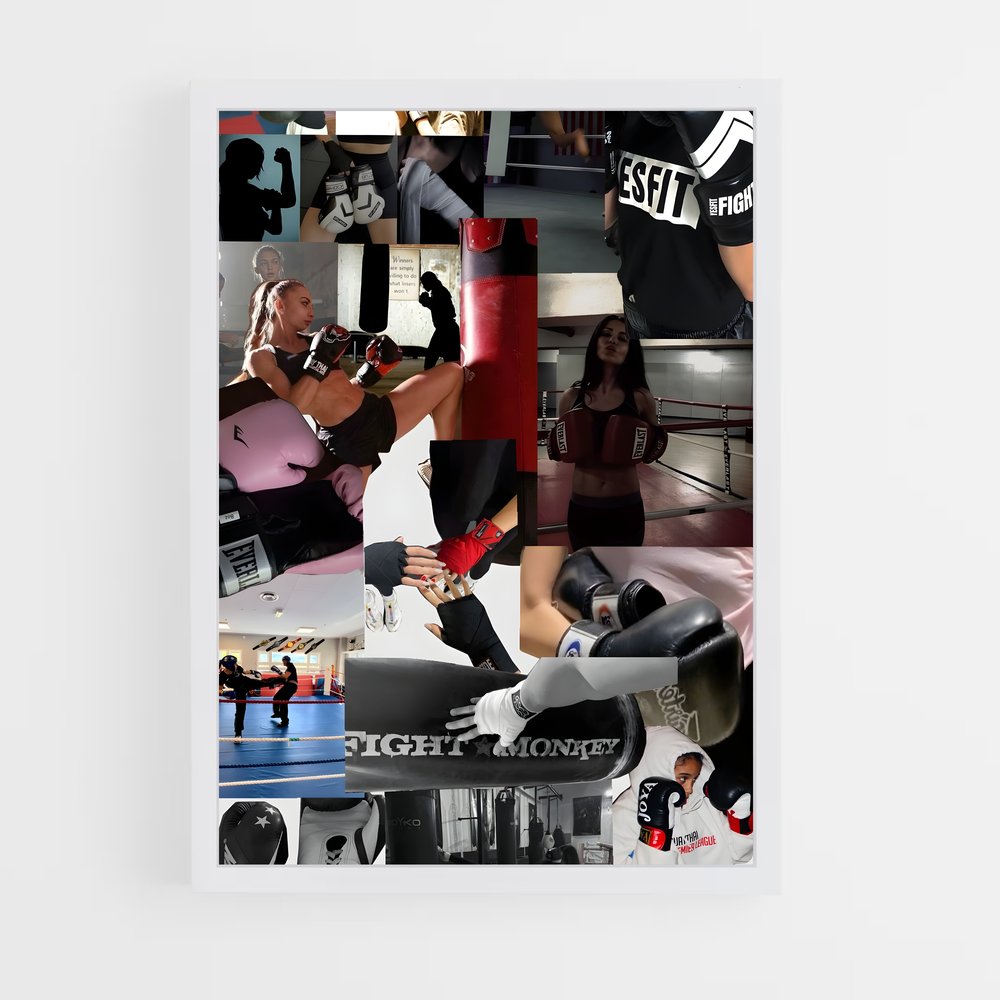 Poster Kickboxing ring – affiche Kick-boxing (vue 3)