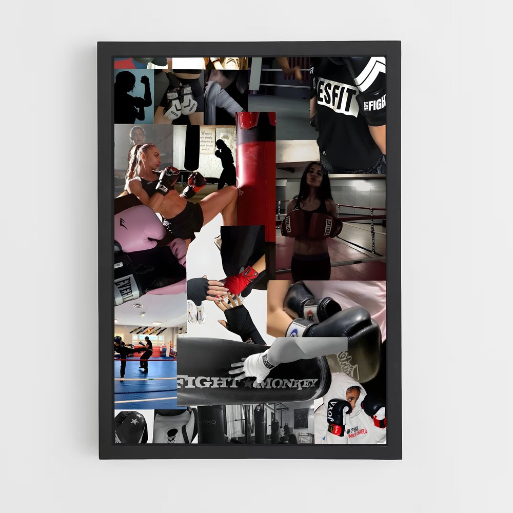 Poster Kickboxing ring – affiche Kick-boxing (vue 2)