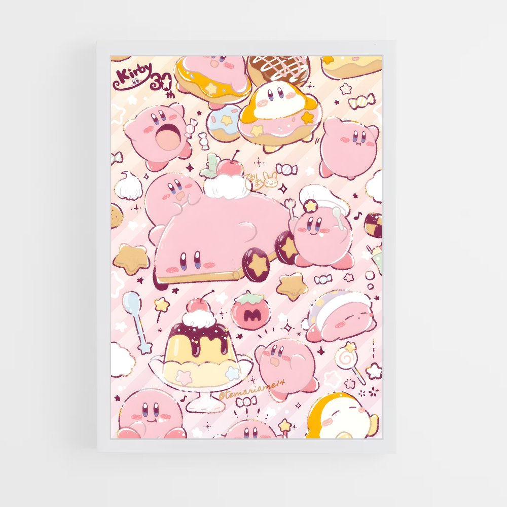 Poster Kirby Kawaii Adventure (vue 3)