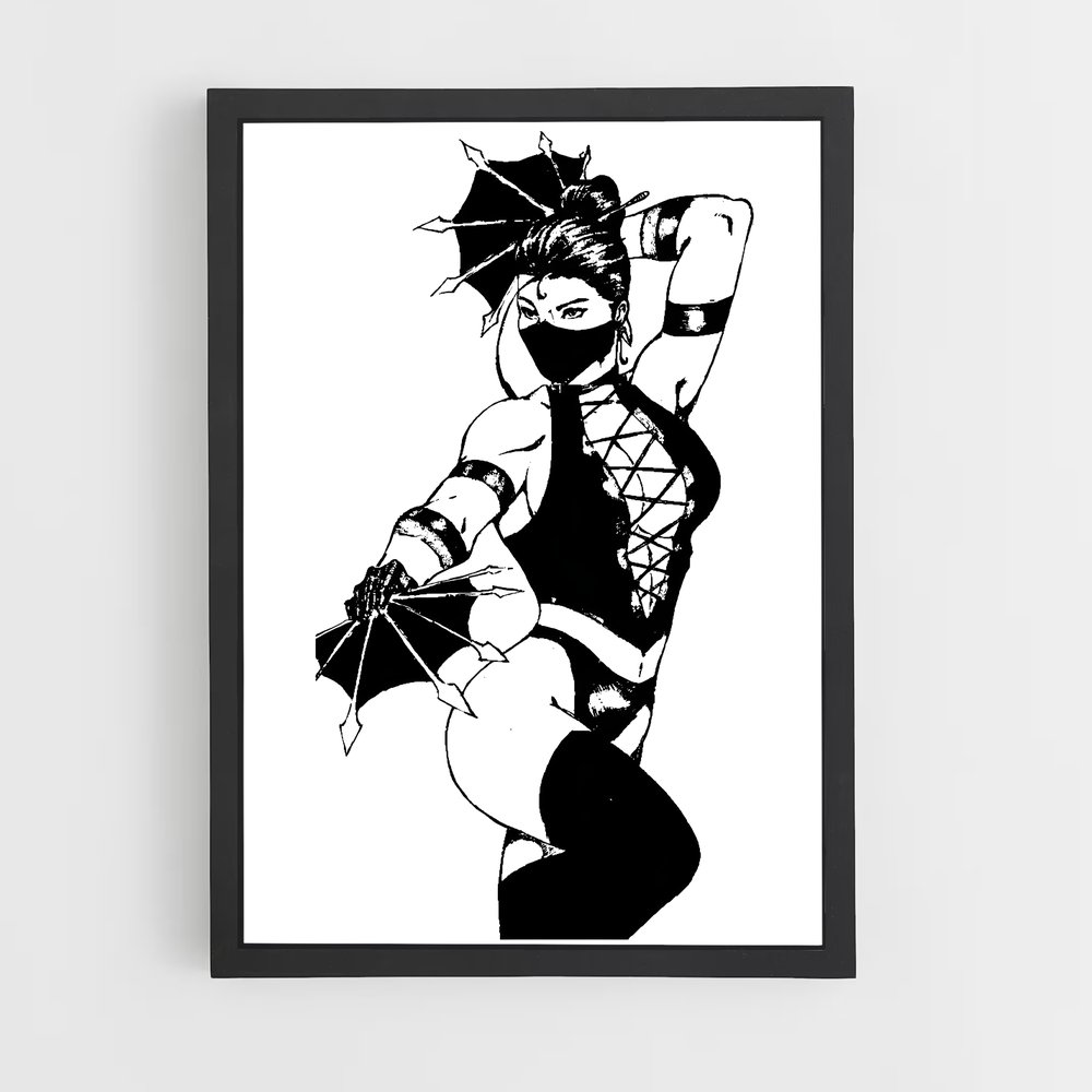 Poster Kitana Élégance sensualité – affiche Mortal kombat (vue 2)