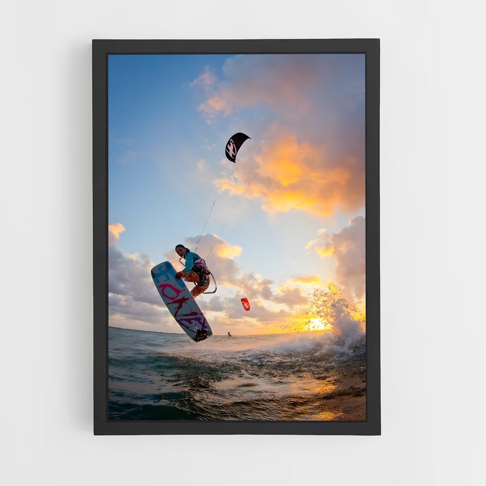 Poster Vents de Liberté – affiche Kitesurf (vue 2)