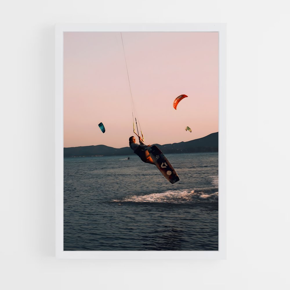 Poster Surf à la Volée – affiche Kitesurf (vue 3)