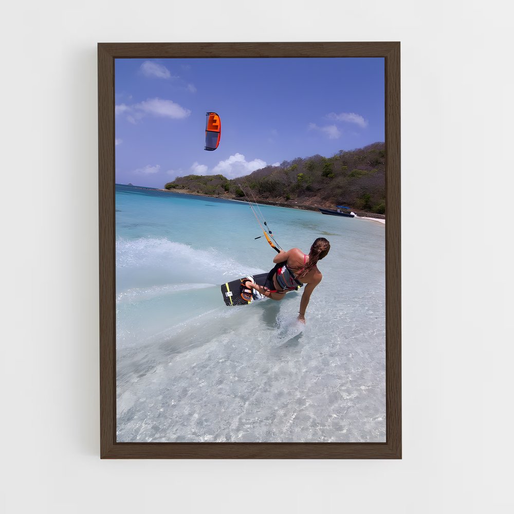 Poster Kitesurfing vagues (vue 5)