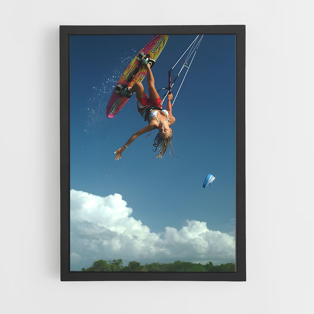 Poster Volée Sauvage – affiche Kitesurf (vue 2)