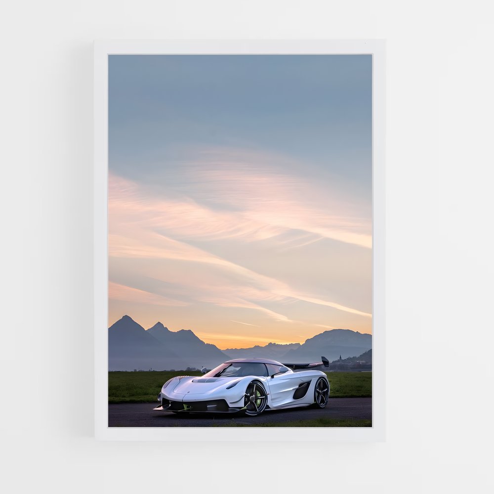 Poster Koenigsegg en Route (vue 3)