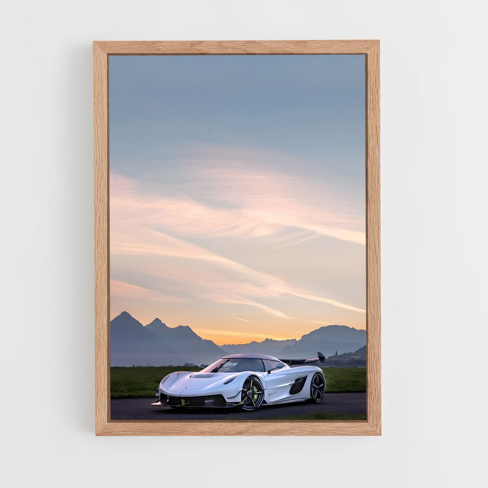 Poster Koenigsegg en Route (vue 4)