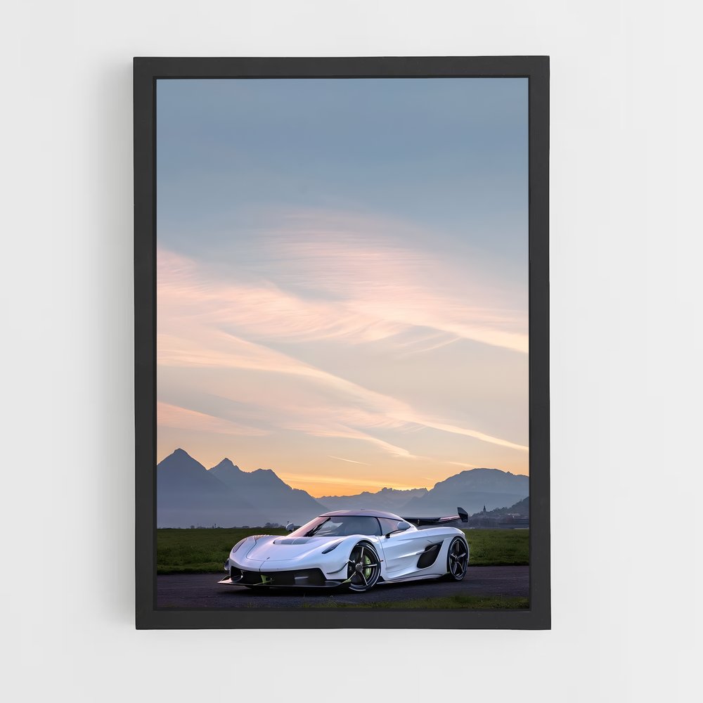 Poster Koenigsegg en Route (vue 2)