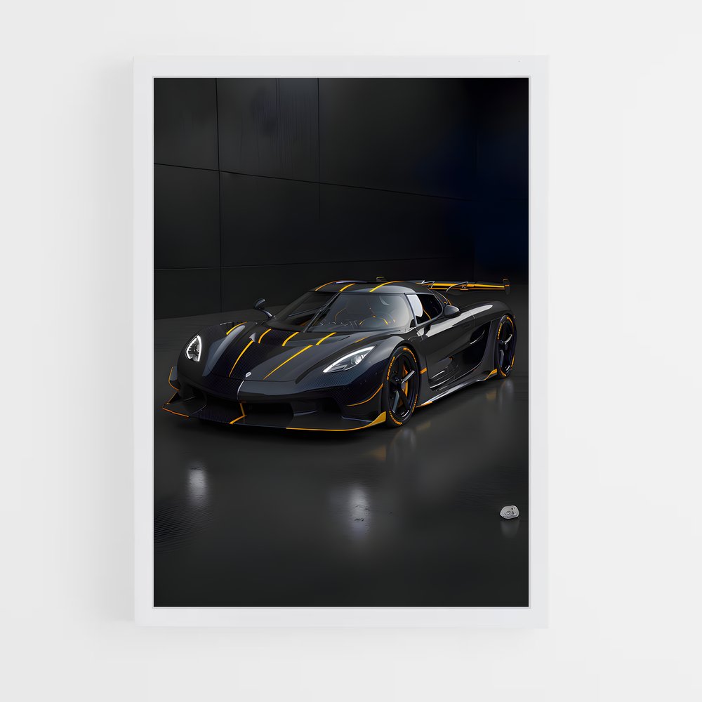 Poster Black Thunder – affiche Koenigsegg (vue 3)
