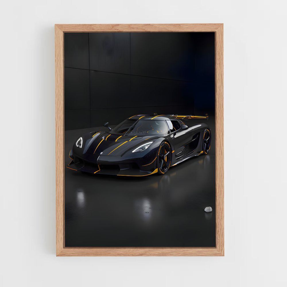 Poster Black Thunder – affiche Koenigsegg (vue 4)