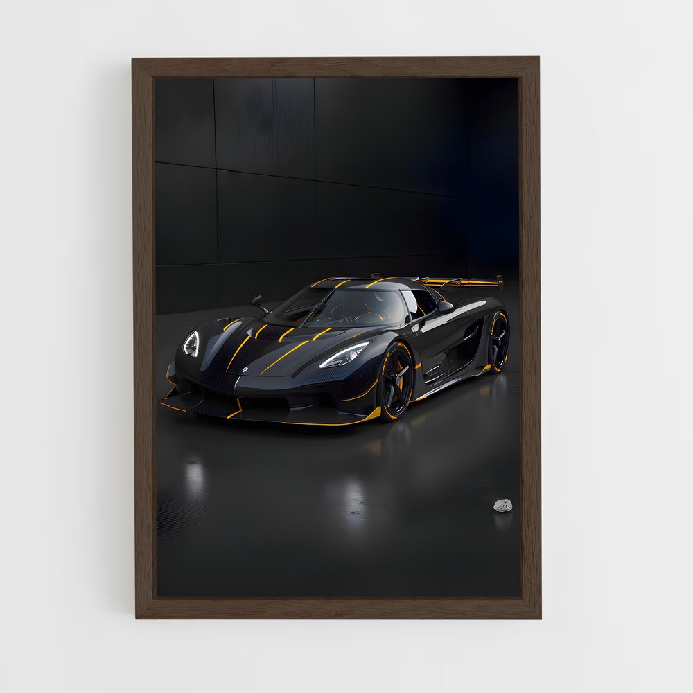 Poster Black Thunder – affiche Koenigsegg (vue 5)