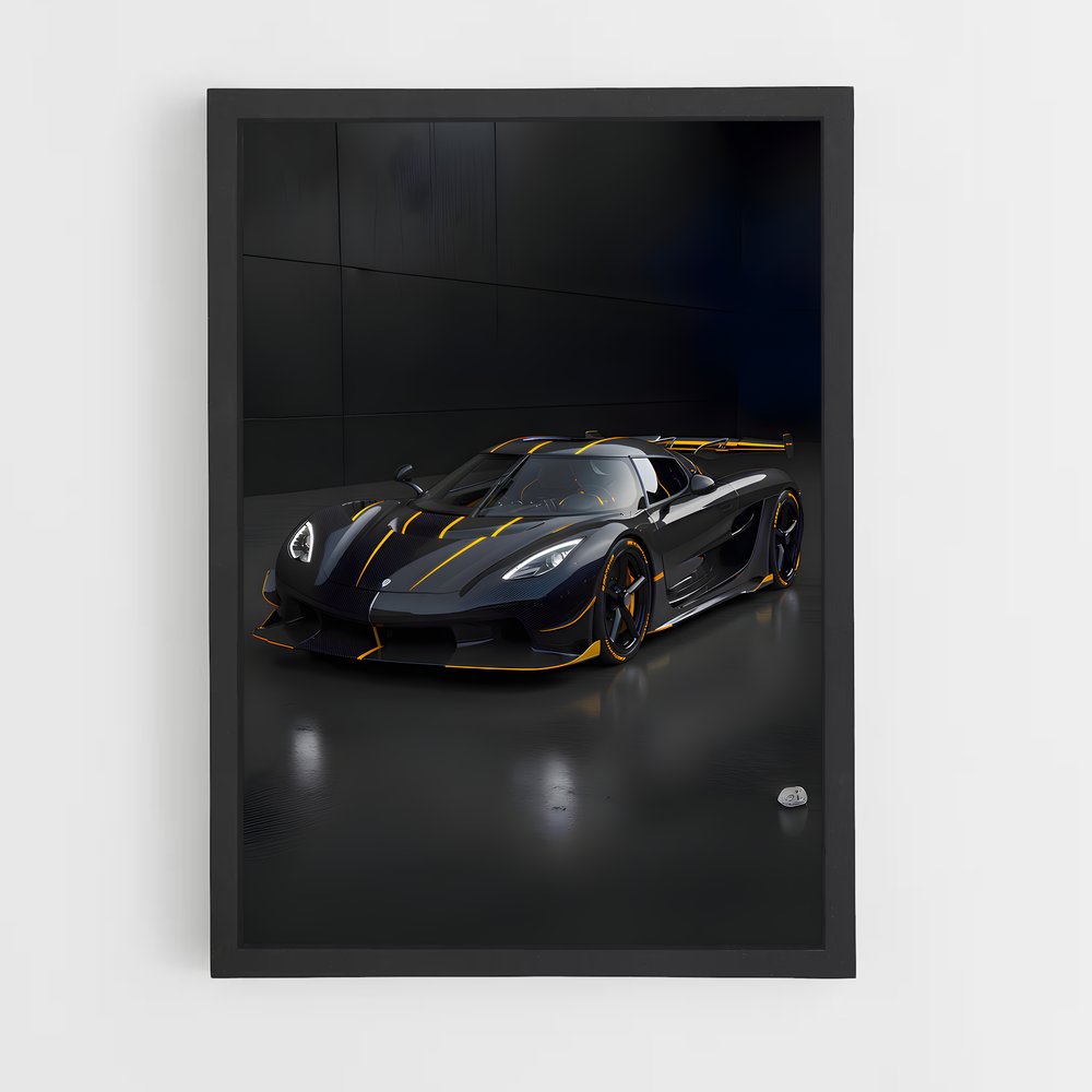 Poster Black Thunder – affiche Koenigsegg (vue 2)