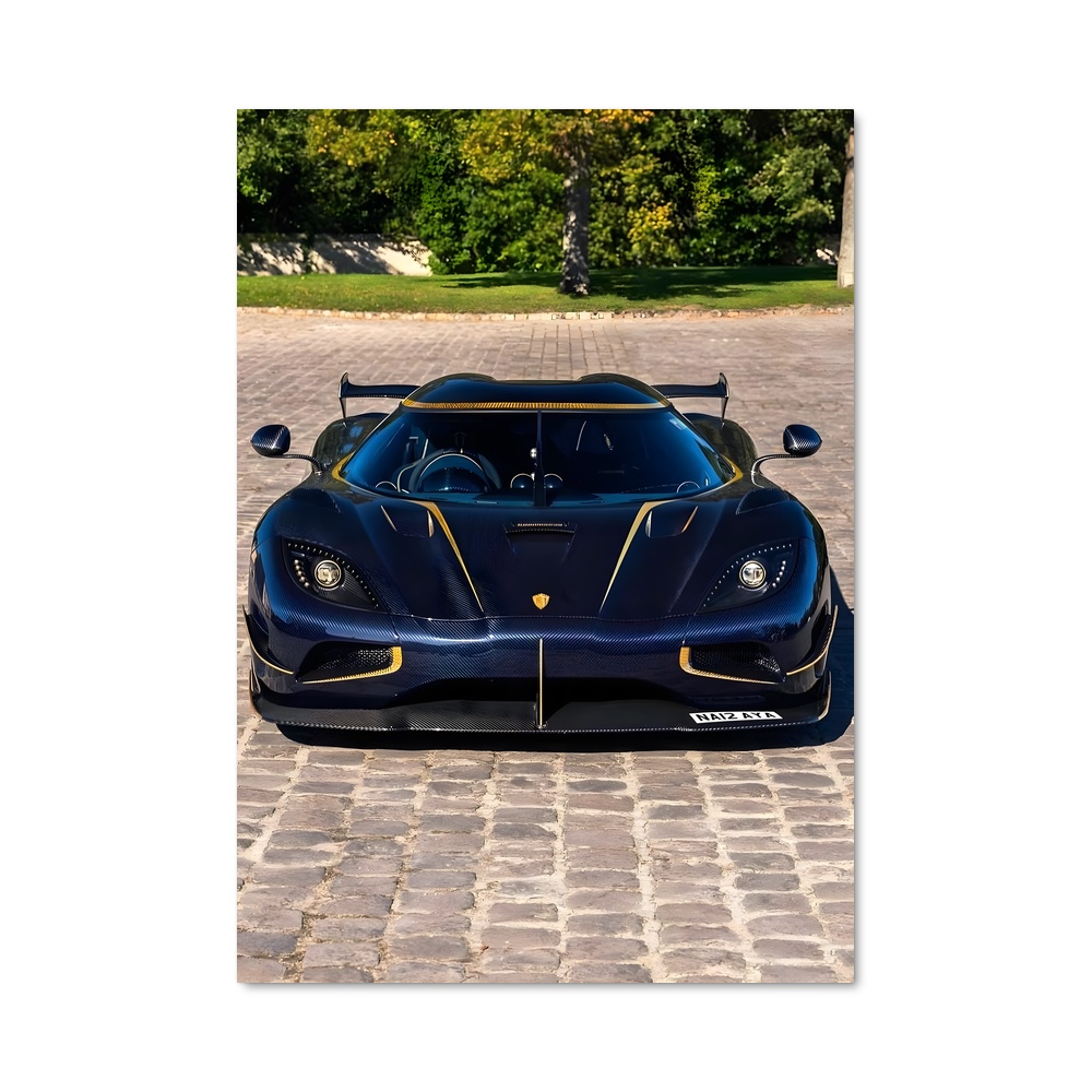 Poster Koenigsegg Noir et Or
