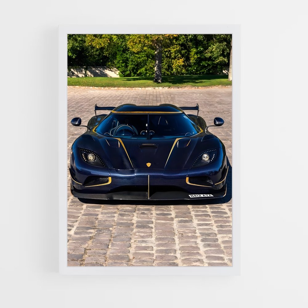 Poster Koenigsegg Noir et Or (vue 3)