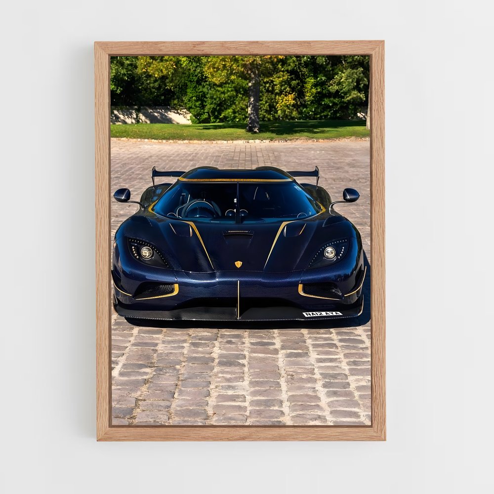 Poster Koenigsegg Noir et Or (vue 4)