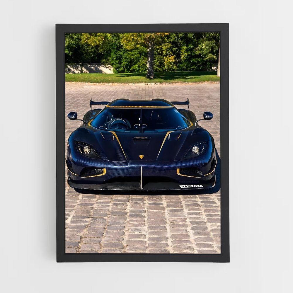 Poster Koenigsegg Noir et Or (vue 2)