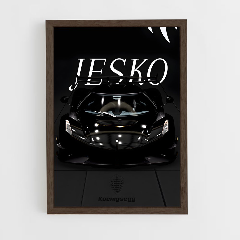 Poster Jeko Noir – affiche Koenigsegg (vue 5)