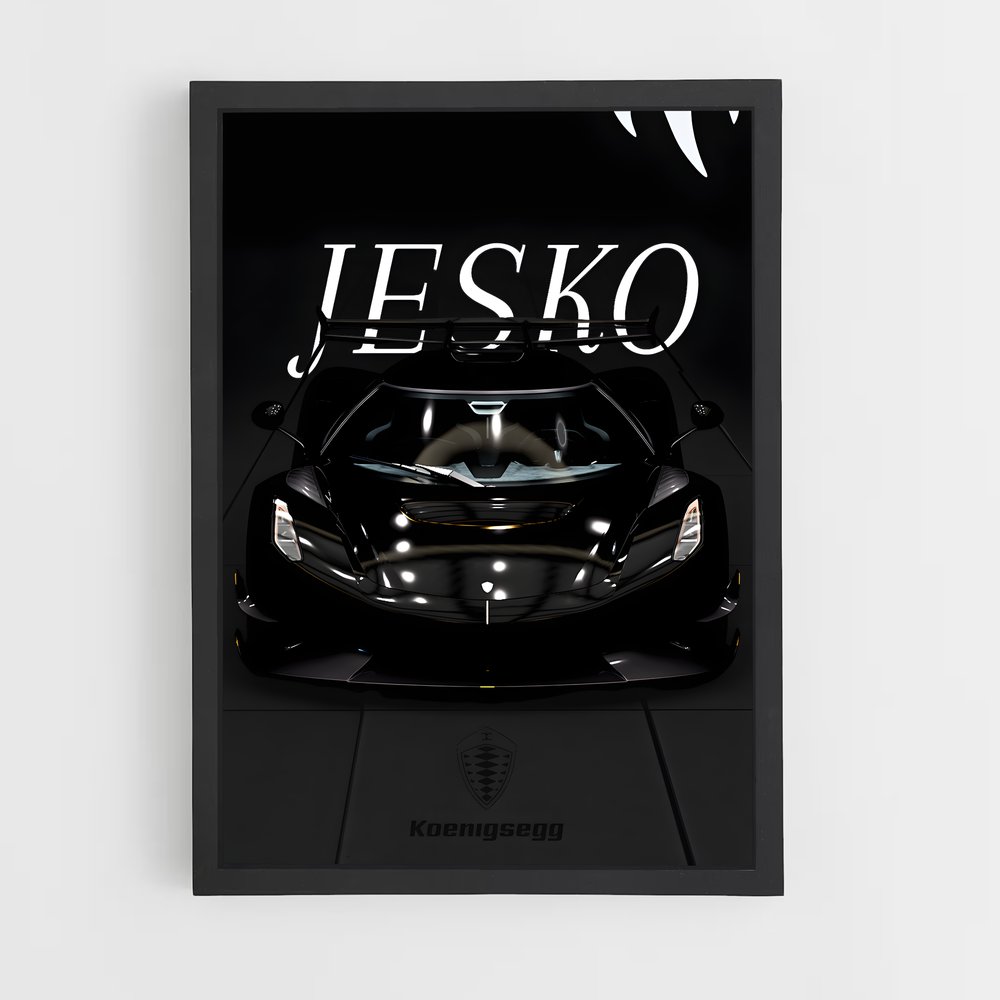 Poster Jeko Noir – affiche Koenigsegg (vue 2)