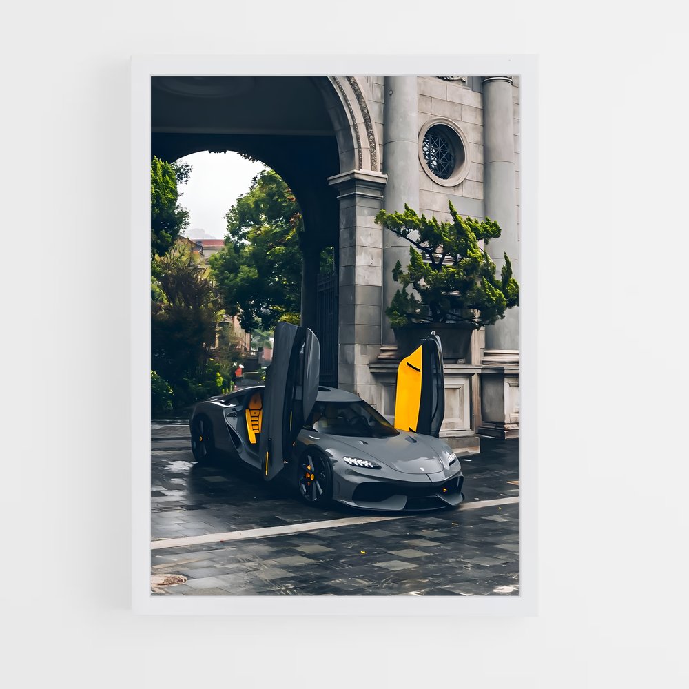 Poster Koenigsegg Noir et Jaune (vue 3)