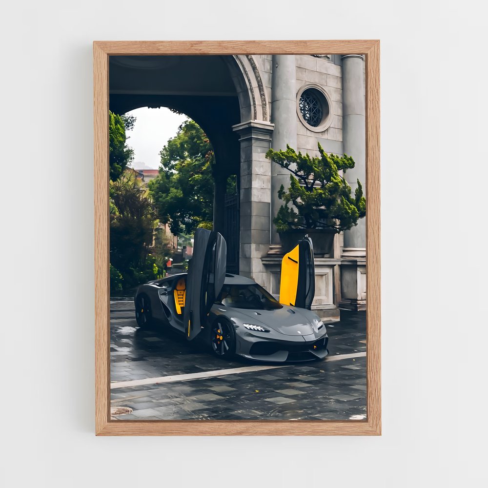 Poster Koenigsegg Noir et Jaune (vue 4)