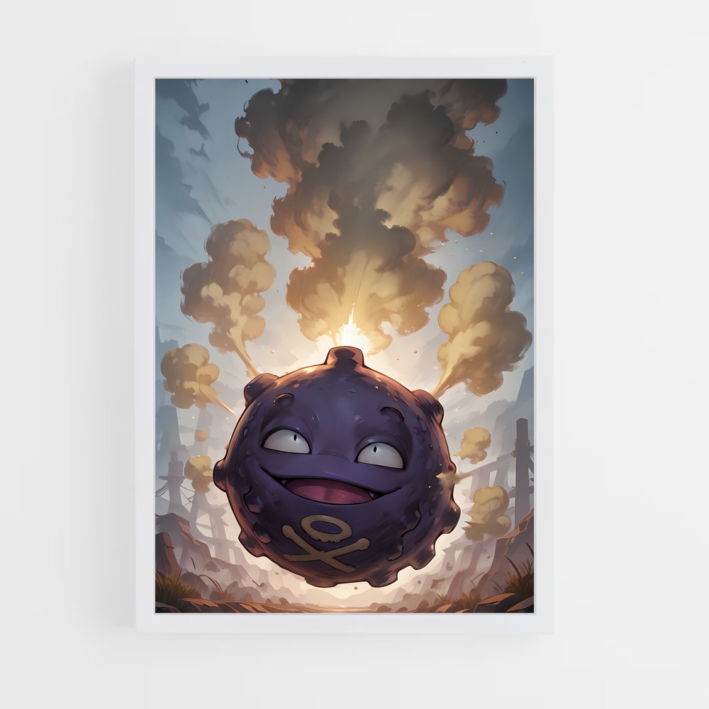 Poster Koffing le Joyeux – affiche Pokemon (vue 3)