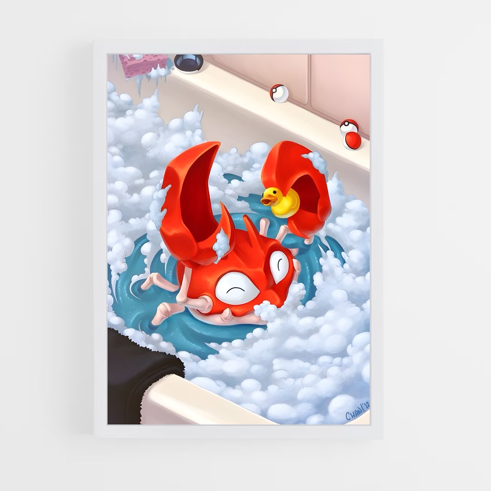 Poster Canard en Baignoire – affiche Pokemon (vue 3)