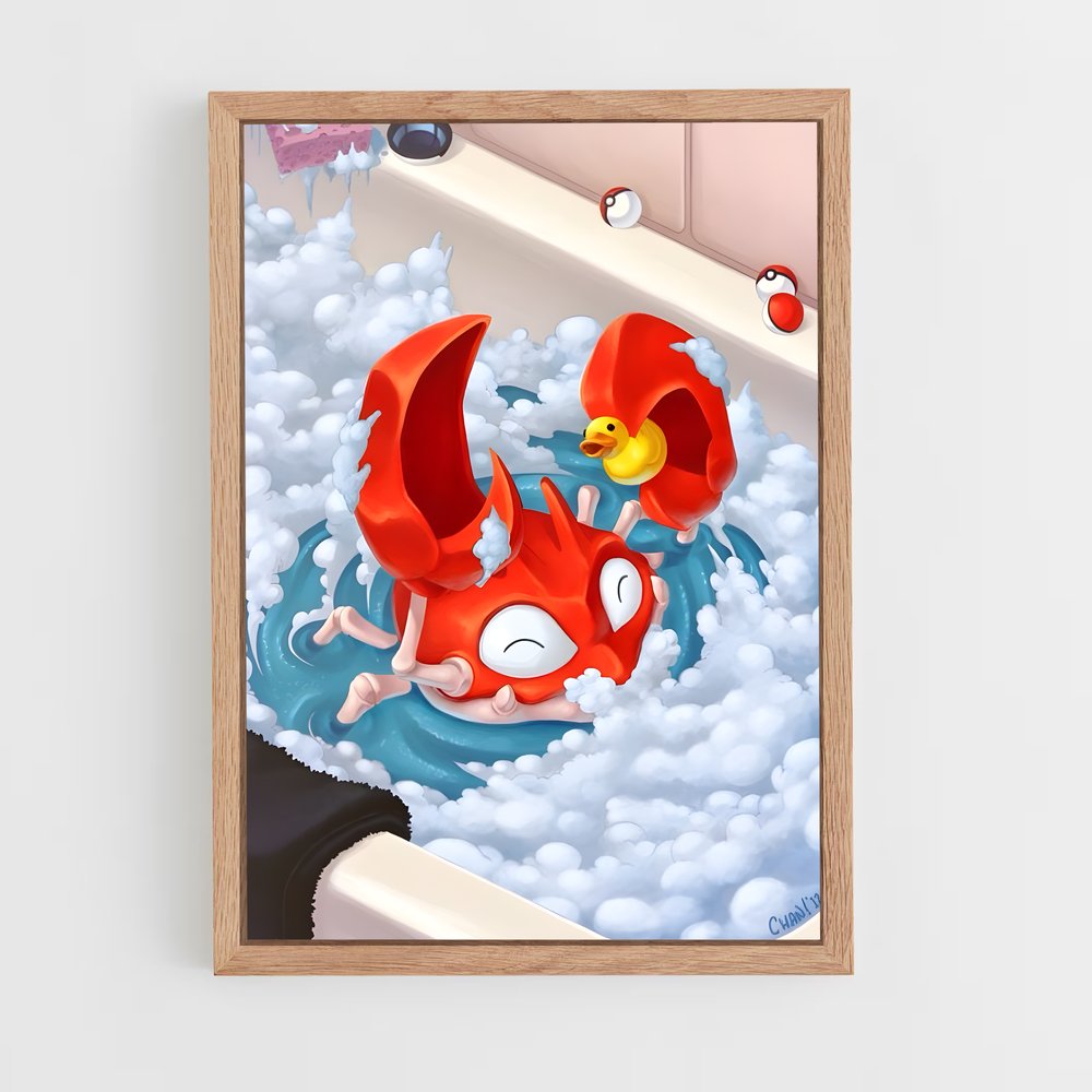 Poster Canard en Baignoire – affiche Pokemon (vue 4)