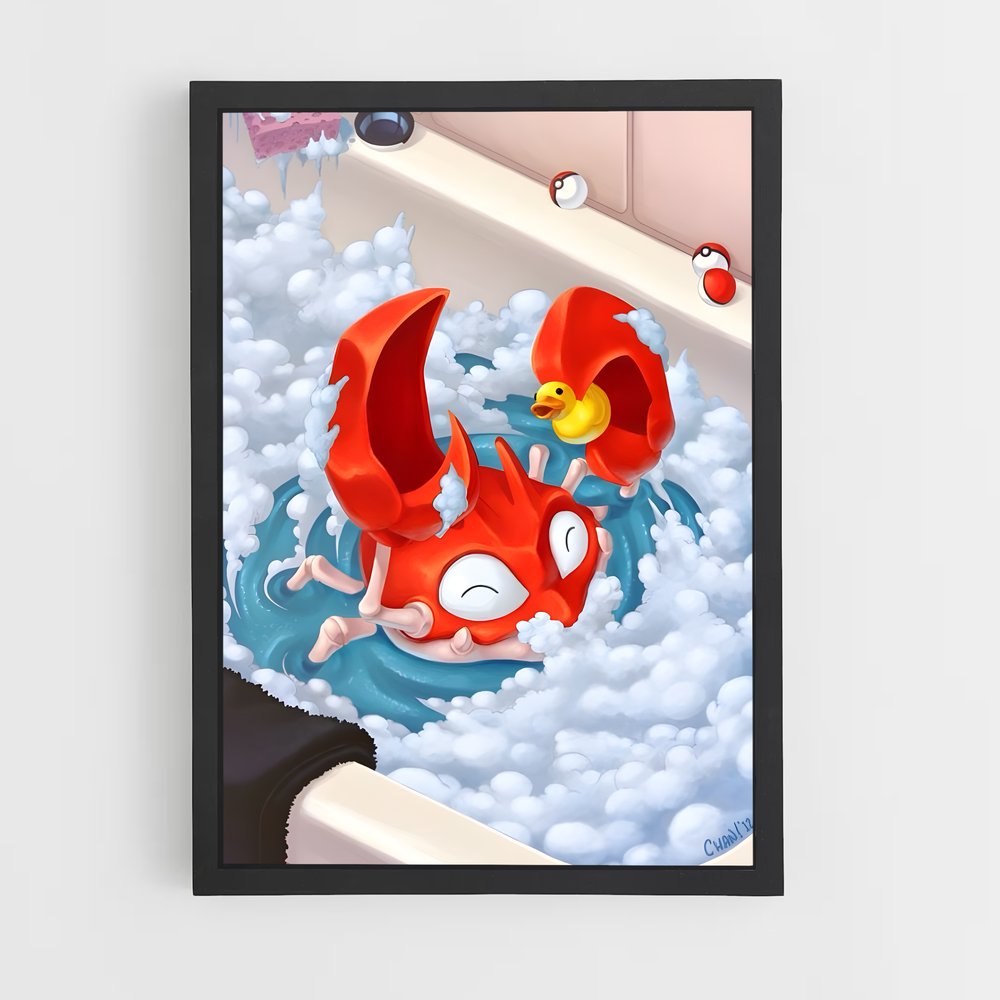 Poster Canard en Baignoire – affiche Pokemon (vue 2)