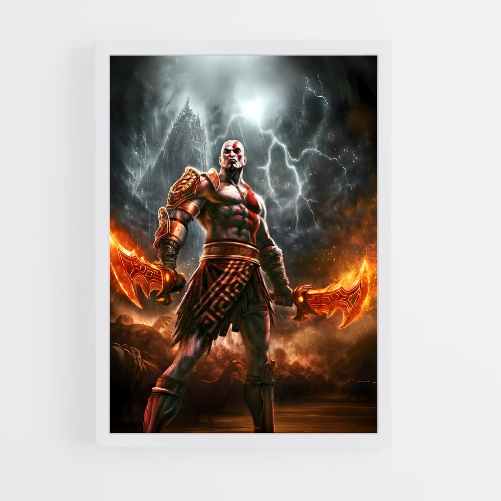 Poster Kratos: La Colère du Dieu – affiche God of War (vue 3)