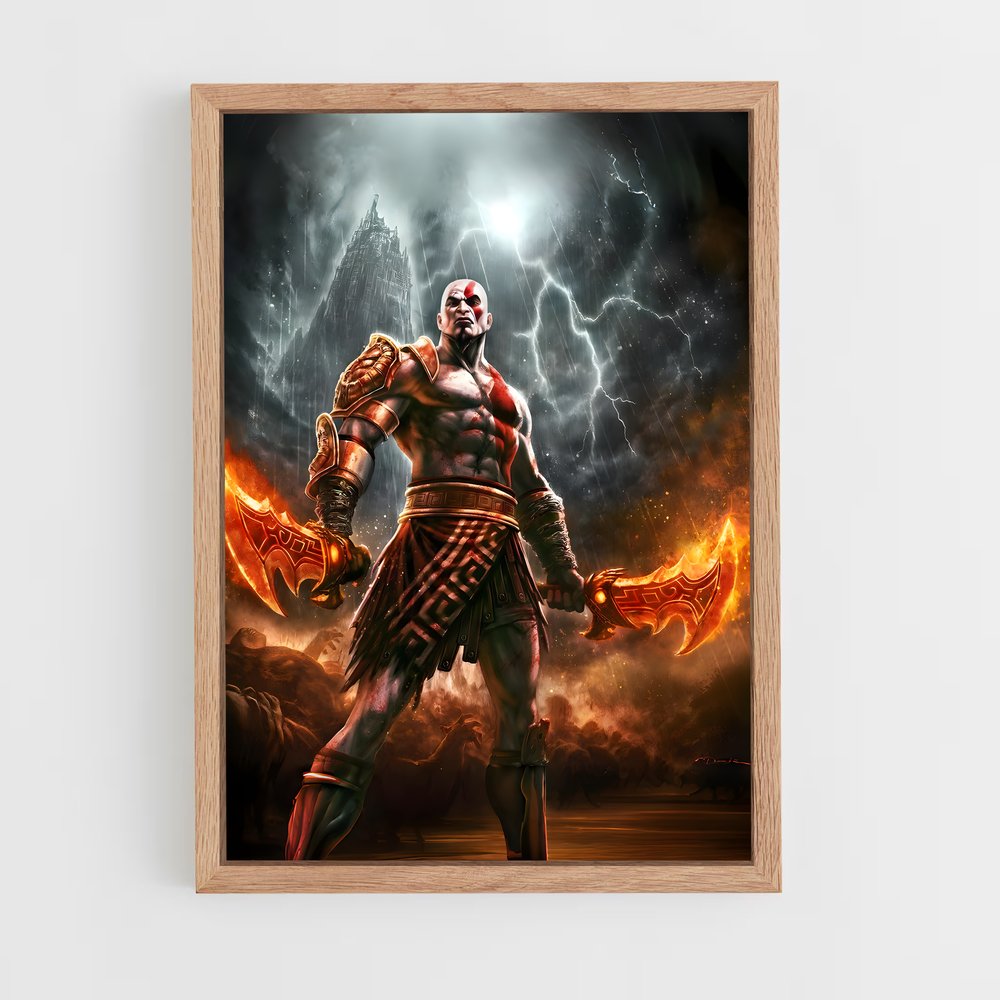 Poster Kratos: La Colère du Dieu – affiche God of War (vue 4)