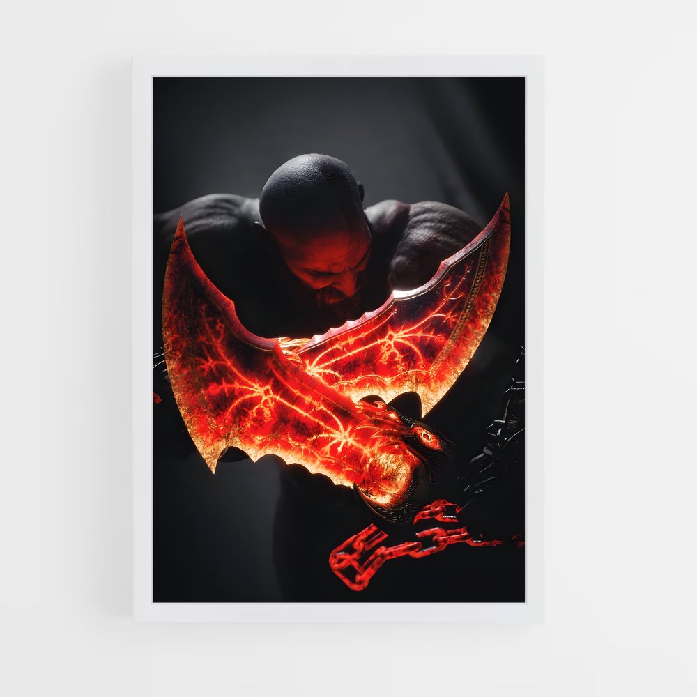 Poster Rage de Kratos – affiche God of War (vue 3)