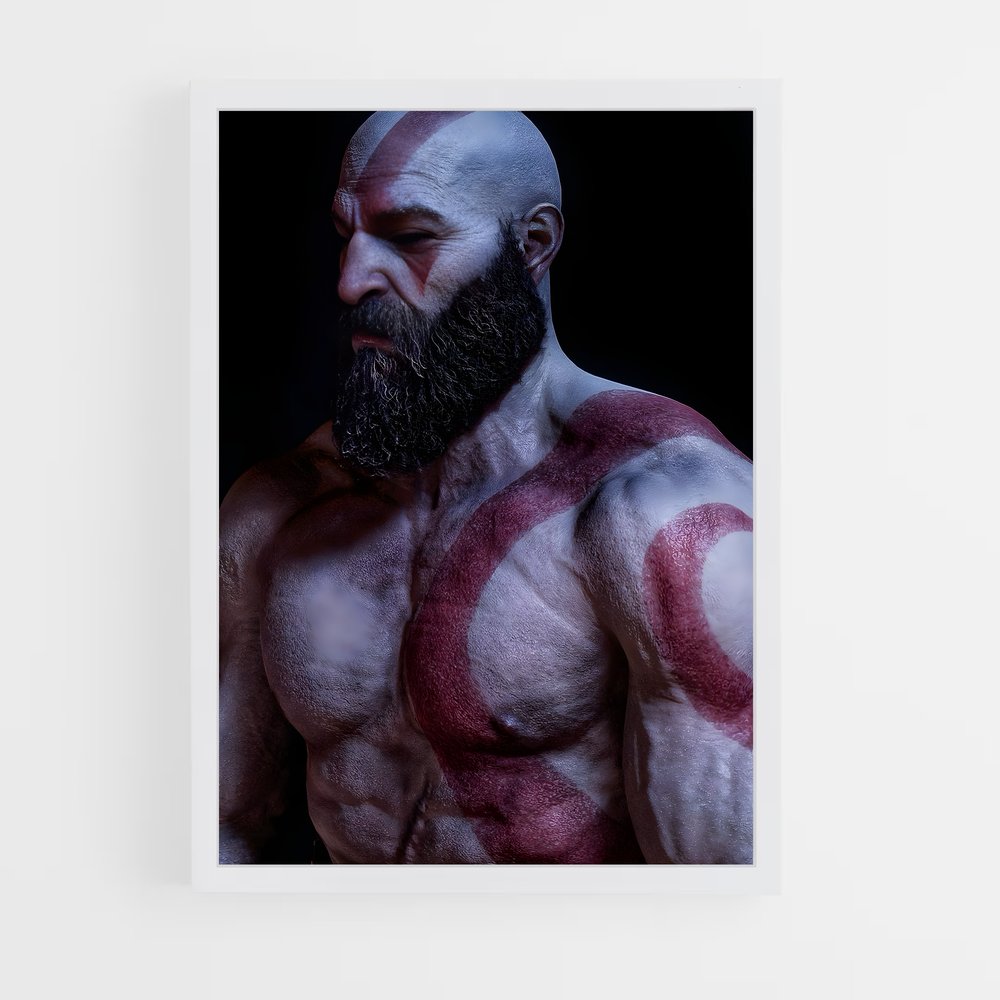 Poster Kratos en Furie – affiche God of War (vue 3)