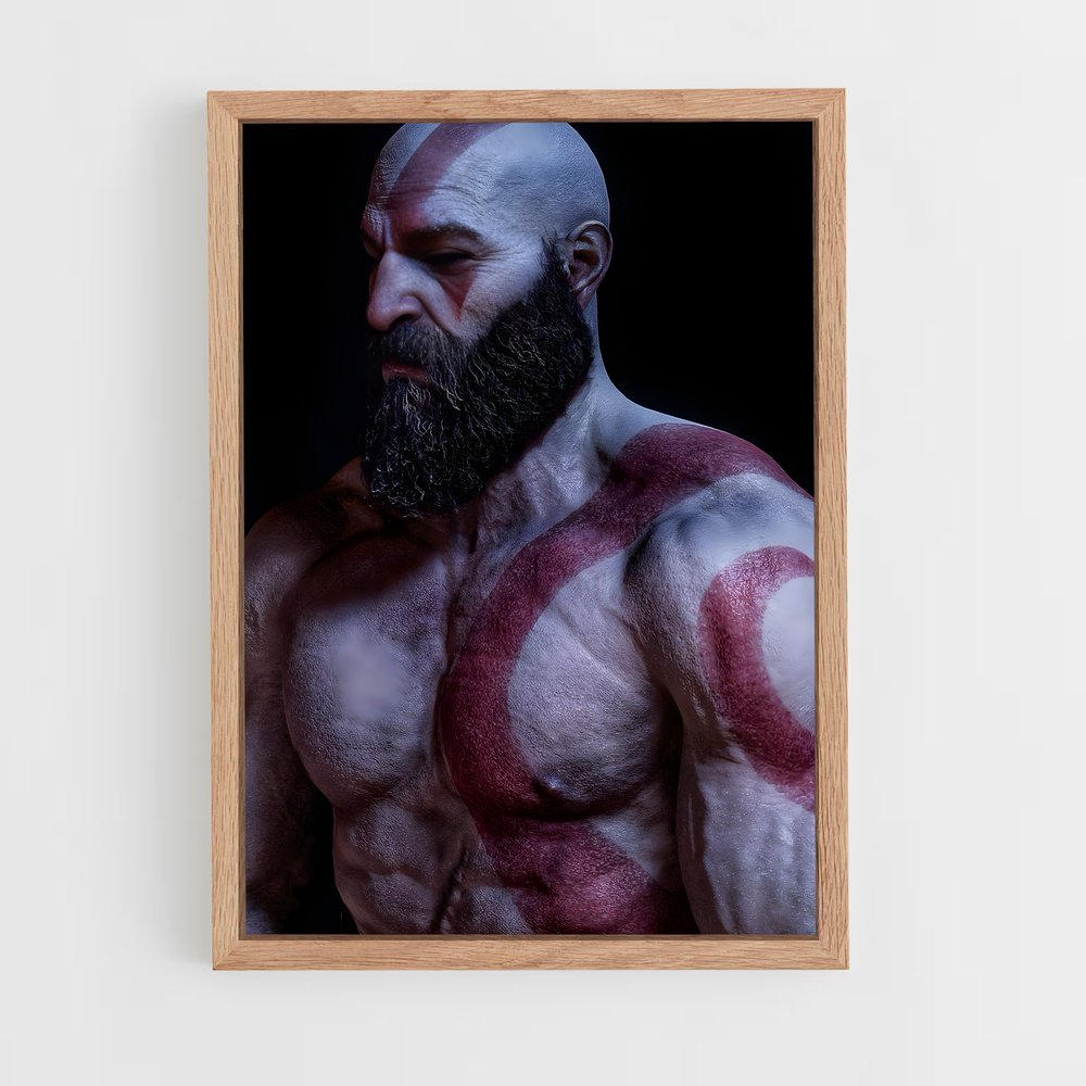 Poster Kratos en Furie – affiche God of War (vue 4)