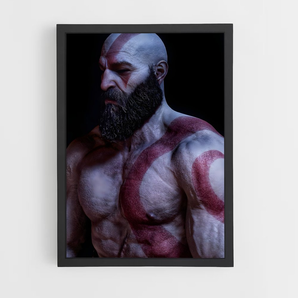 Poster Kratos en Furie – affiche God of War (vue 2)