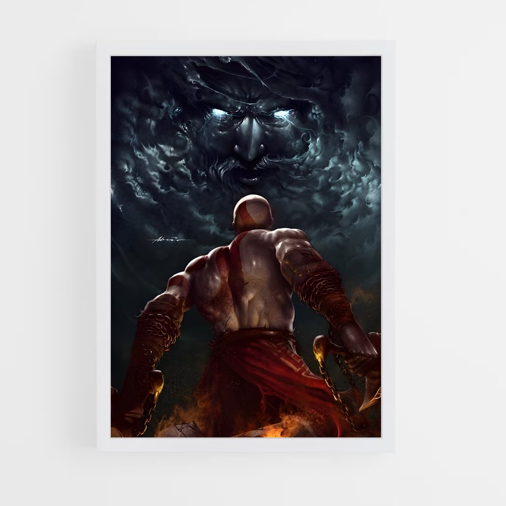 Poster Kratos épique – affiche God of War (vue 3)