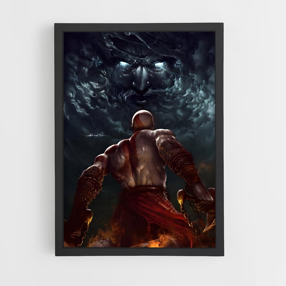 Poster Kratos épique – affiche God of War (vue 2)