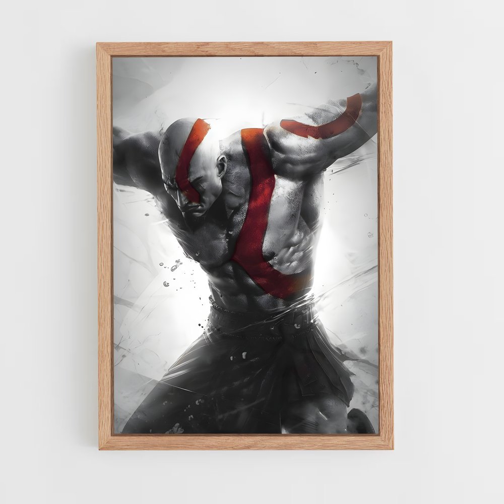 Poster Kratos en Colère – affiche God of War (vue 4)