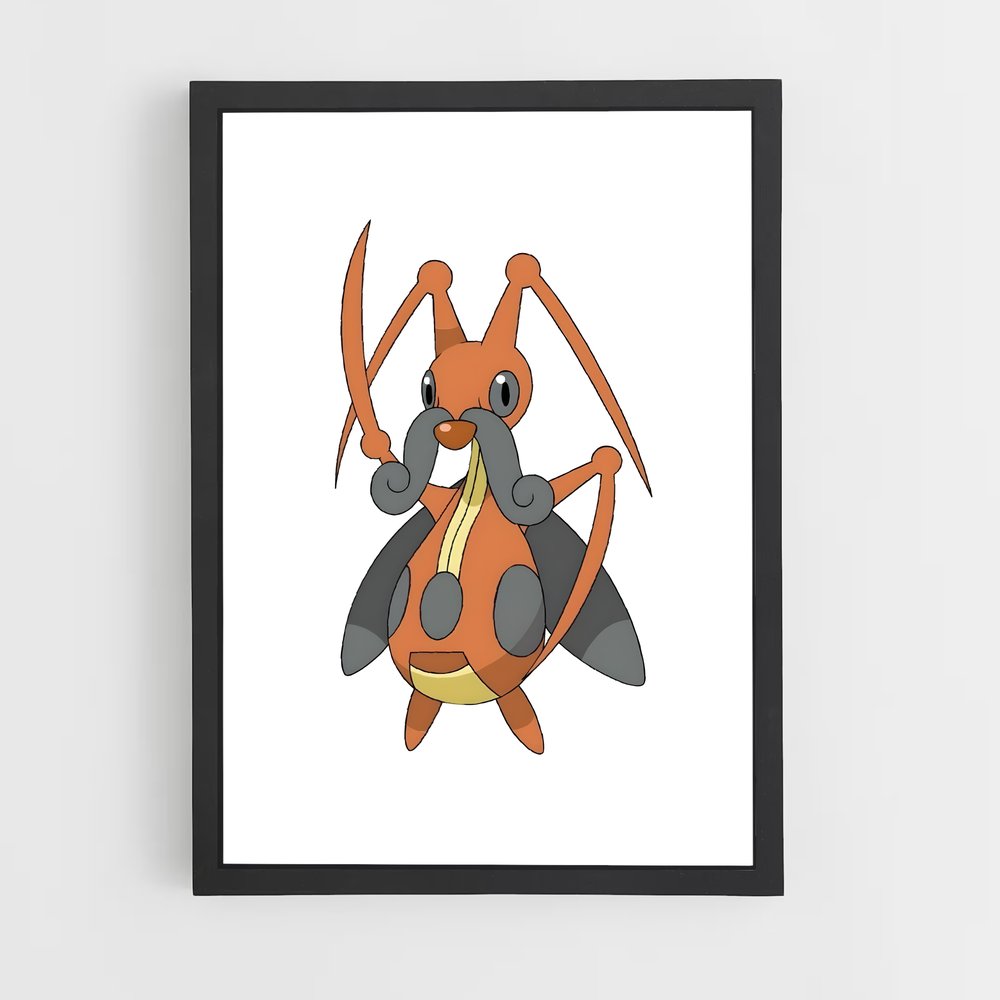 Poster Kricketot en Fête – affiche Pokemon (vue 2)