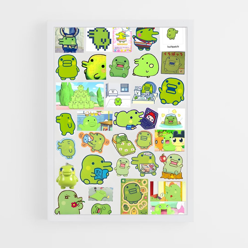 Poster Monstres Kuchipatchi – affiche Tamagotchi (vue 3)