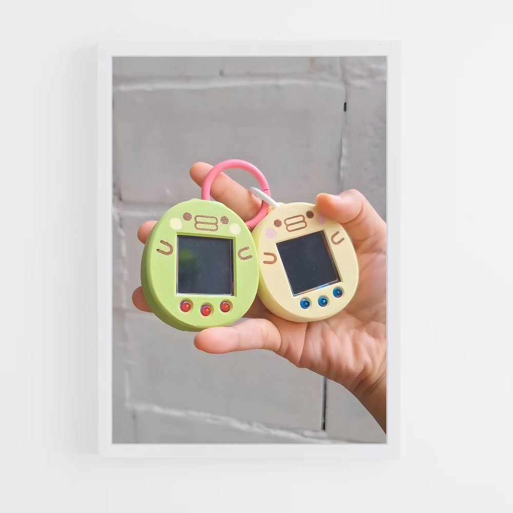 Poster Techno Touch – affiche Tamagotchi (vue 3)