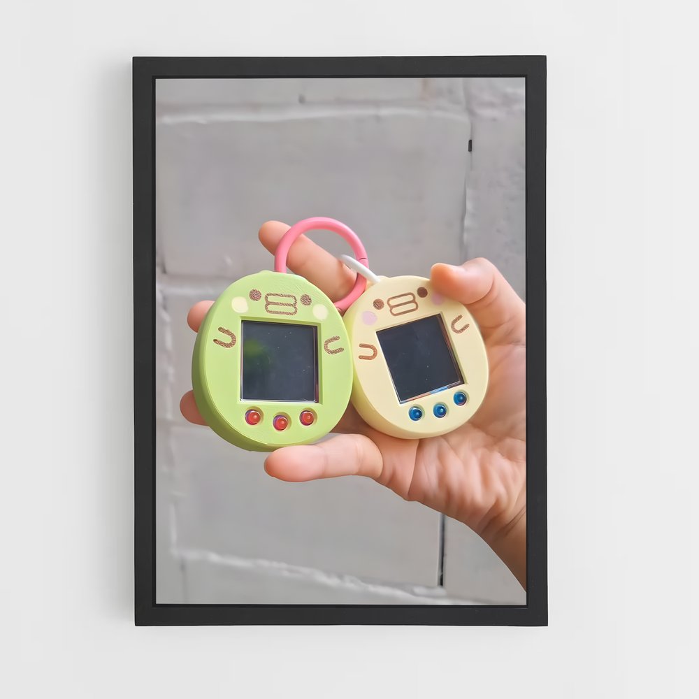 Poster Techno Touch – affiche Tamagotchi (vue 2)