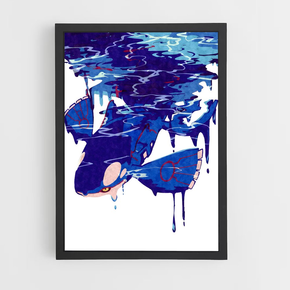 Poster Kyogre Écarlate – affiche Pokemon (vue 2)