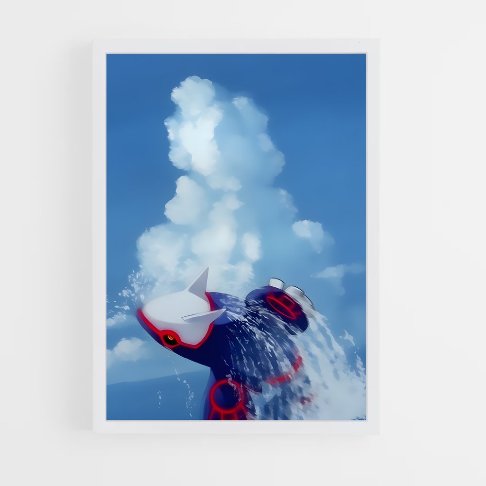 Poster Kyogre en Vol – affiche Pokemon (vue 3)