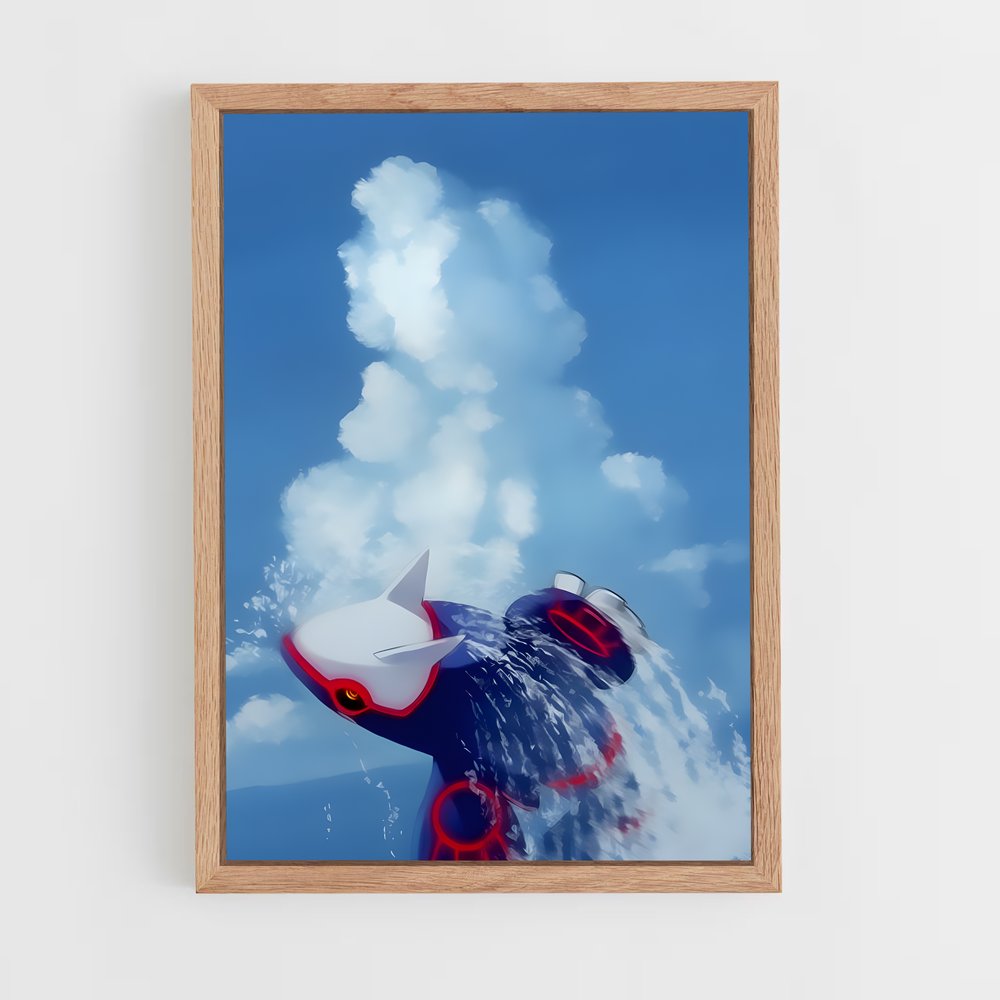 Poster Kyogre en Vol – affiche Pokemon (vue 4)
