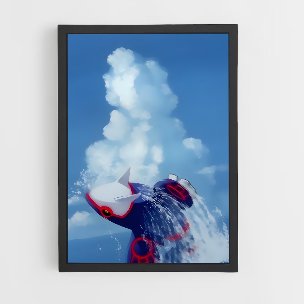 Poster Kyogre en Vol – affiche Pokemon (vue 2)
