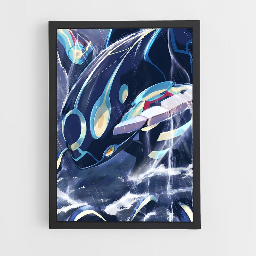 Poster Kyogre Cartoon – affiche Pokemon (vue 2)