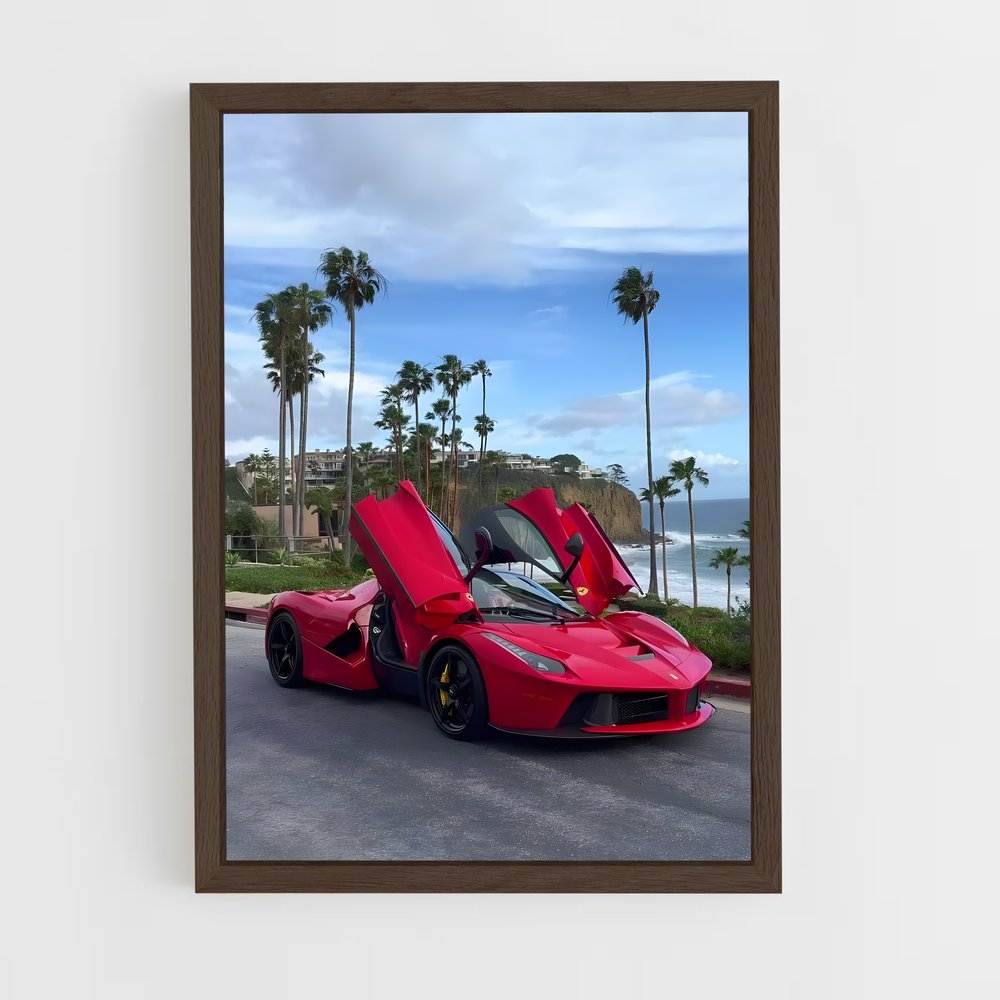 Poster Laferrari rouge (vue 5)