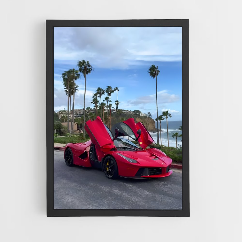 Poster Laferrari rouge (vue 2)